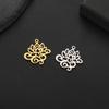 LIKGREAT 5pcs/lot Wholesale Lotus Charm for DIY Bracelet Necklace Stainless Steel Jewelry Handmade Boho Gift for Jewelry Making