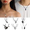 Romantic Heart Necklace Pair 1 Couple Matching Necklaces Pendant Love