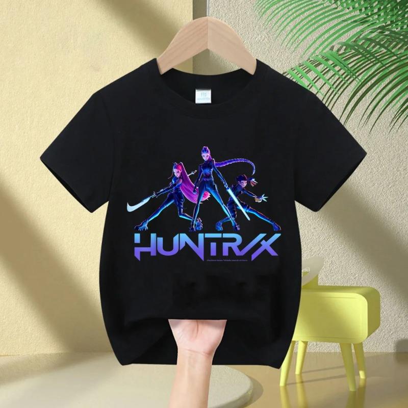 KPop Lovci démonů Rumi Zoey Mira 2025 Krk Kreslené Chlapecké Tričko Dětské Dívčí Tričko Potisk Móda Ležérní Topy Ležérní Dívčí Oblečení