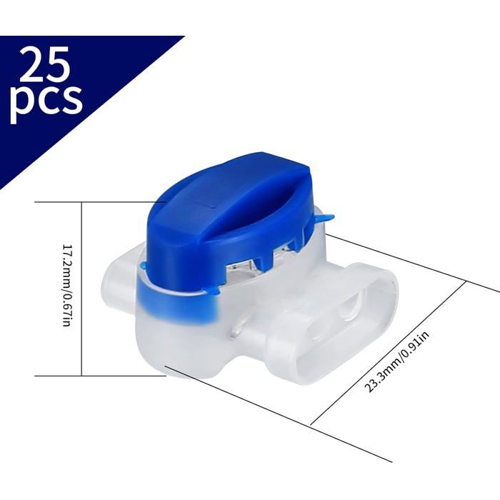 25 connecteurs étanches remplis de gel pour câble de robot-tondeuse – universels, cuivre/ABS