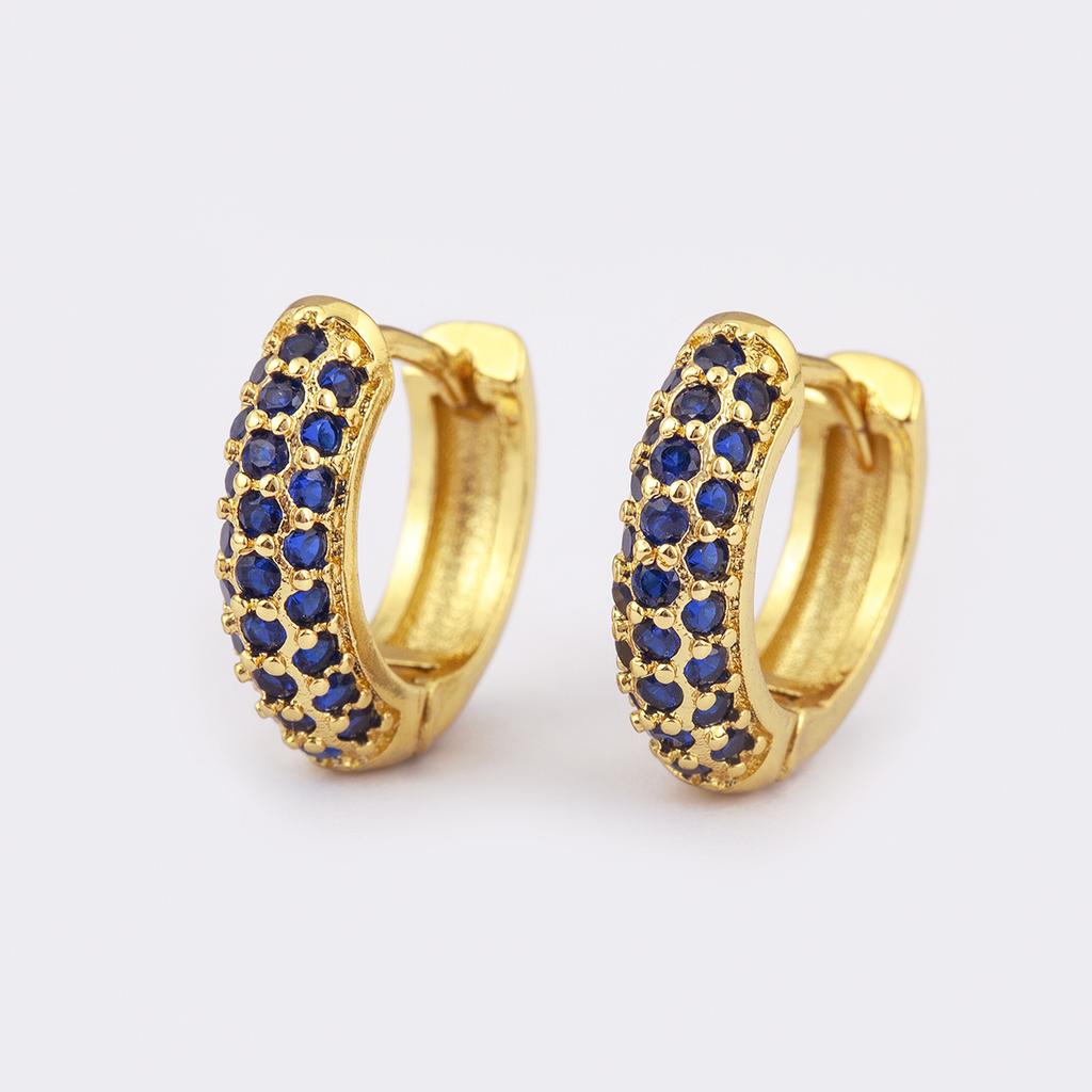 Nidin Hot Sale Original Design Pave Shiny Zircon Circle Hoop Earrings For Women Female Daily Party Fine Ear Jewelry Accessories