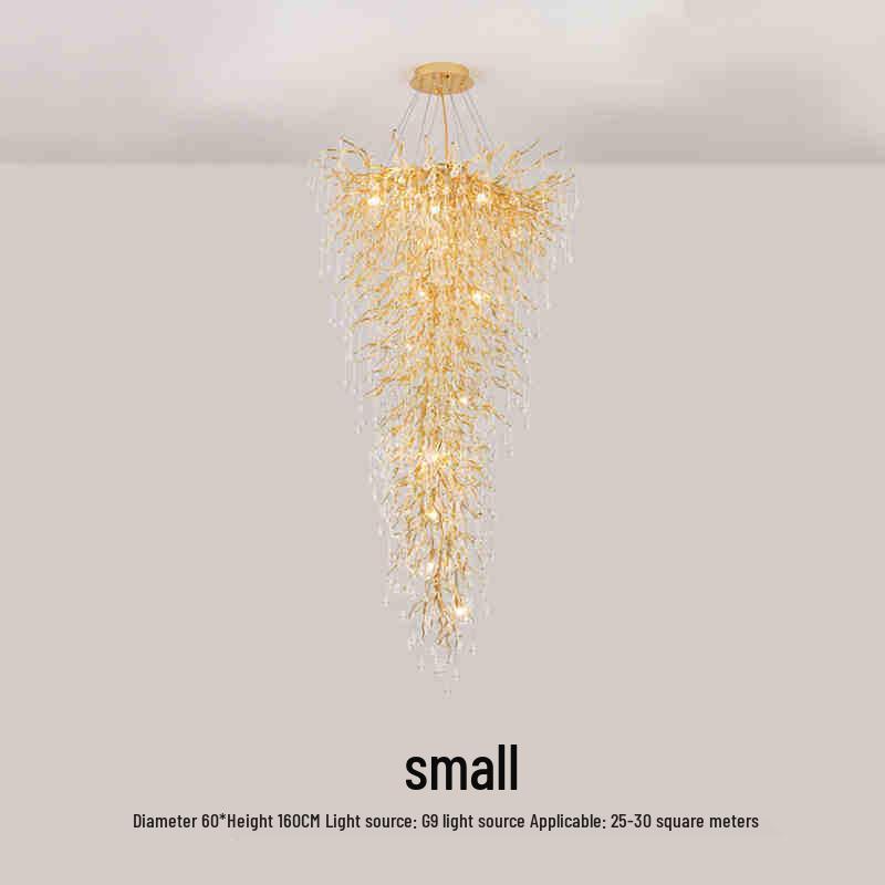 Elegant French Luxury Crystal Chandelier with Water Drop Design for Dining Rooms and Villas