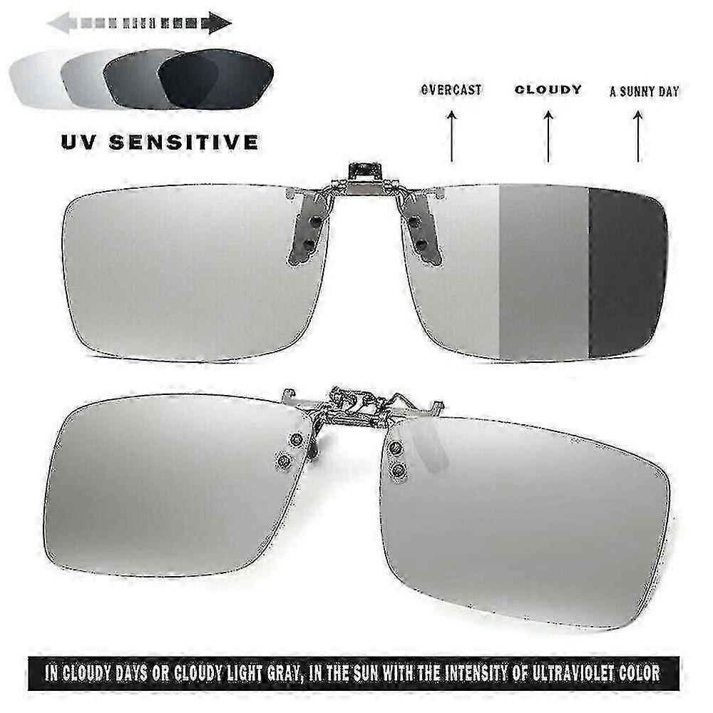 Gafas de Sol Clip-On Flip Fotocromáticas Polarizadas Uv400 Polarizadas para Pesca Zuk
