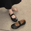 Retro Black Premium French Light Mouth Single Shoes Women's 2025 New Autumn Skirt Versatile Mary Jane Shoes