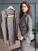 Damen Baumwolle Langarm Schlafanzug Hausanzug Set Baumwolle Damen Große Größe Strickjacke Hausanzug