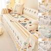 1PC Chenille Sofa Towel for Living Room French Style Home Decoration Sofa Cover Printing Couch Cover Tassel Edge Sofa Cushion