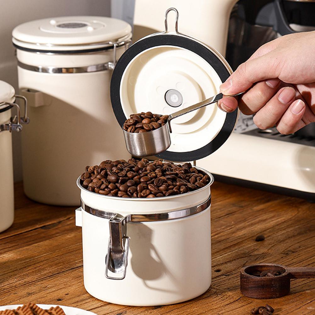 Airtight Coffee Storage Container Stainless Steel Sealed Tank For Home Kitchen
