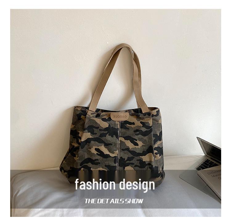 Borsa Tote da Donna Grande in Tela Mimetica - 2026 Borsa a Spalla Versatile per il Pendolarismo