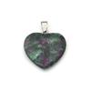 Herzförmiger Naturstein Anhänger Tigerauge Amethyst Jade Kristall Stein Charms Für DIY Exquisites Halsketten Schmuckzubehör
