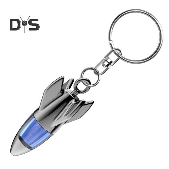 

Автомобильный антистатический разрядник-брелок-подвеска с новым дизайном в виде ракеты, износостойкое портативное антистатическое устройство для металлических ручек автомобиля синий