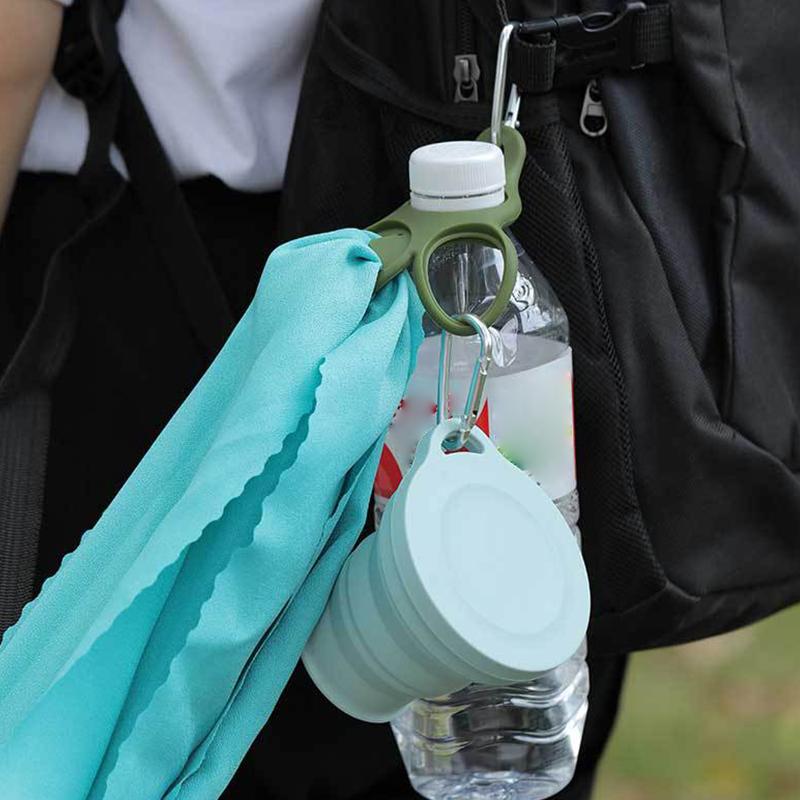Silicone Water Bottle Buckle Water Bottle Holder 3 Holes Drink Bottle Holder Hook Multifunctional For Outdoor Activities