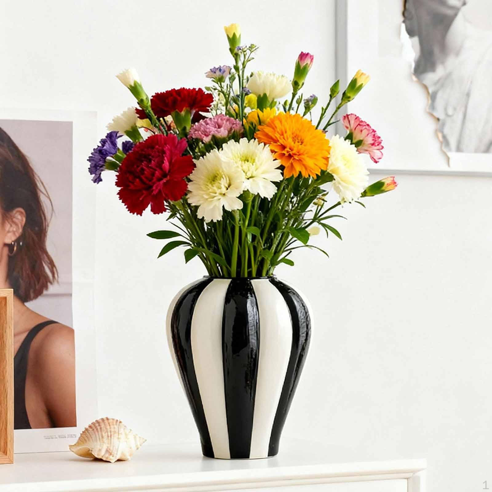 

Ceramic Vase Floral Arrangement Flower Pot Plant Holder for Desk Farmhouse Party 12.7cmx10.6cm