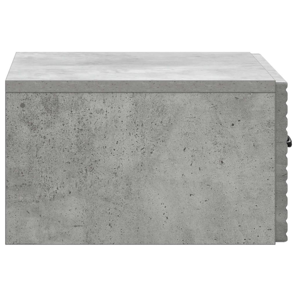 Wall Mounted Nightstand Set 2 pcs Concrete Grey 49 x 34.5 x 20 cm