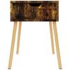 Vidaxl Nightstand, Smoked Oak, 40X40X56 Cm