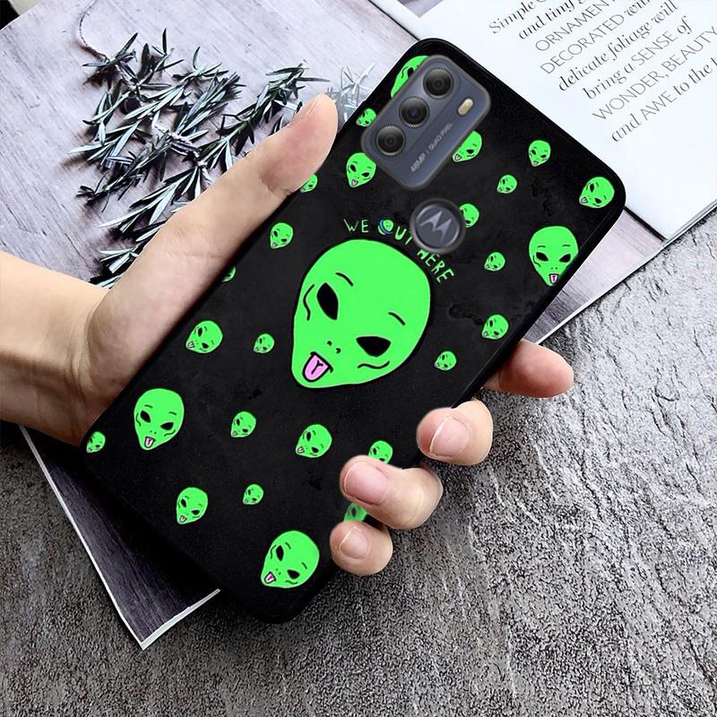 Alien UFO Phone Case for Motorola Moto E7 Plus E32 E20 E40 Edge 20 Lite G22 G52 G20 G30 G100 G60 G50 G10 G Pure G Stylus