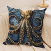 The Retro Age Of Navigation Cushion Cover Silky Short Plush Invisible Zipper Dustproof Sofa Pillow Case For Home Decor