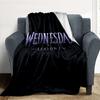 1pc Wednesday Outdoor Blanket Lightweight Flannel, Soft & Warm, All-Season Use for Sofa, Outdoor, Camping, Living Room, Office104