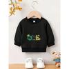 European Size Unique Stylish Print Pattern,Comfortable And Easy Spring And Autumn Lightweight Sweatshirt for Baby  with a Versatile Round Neck