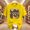 Funny Cowboy Raccoon Unisex Unisex Tshirt Animal Meme Graphic Tee Vintage Comfortable Short Sleeve Loose Tees Streetwear Tops