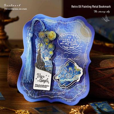 Vintage Van Gogh Metall Lesezeichen: Kreatives Schulanfangs- oder Geburtstagsgeschenk für Schüler und Mädchen