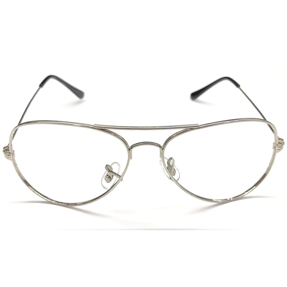 RSINC Full Rim Light Weight, Frame/Eyeglass/Spectacle, Optical, for Men and Women, Silver - Black IB-1 M1 D4-