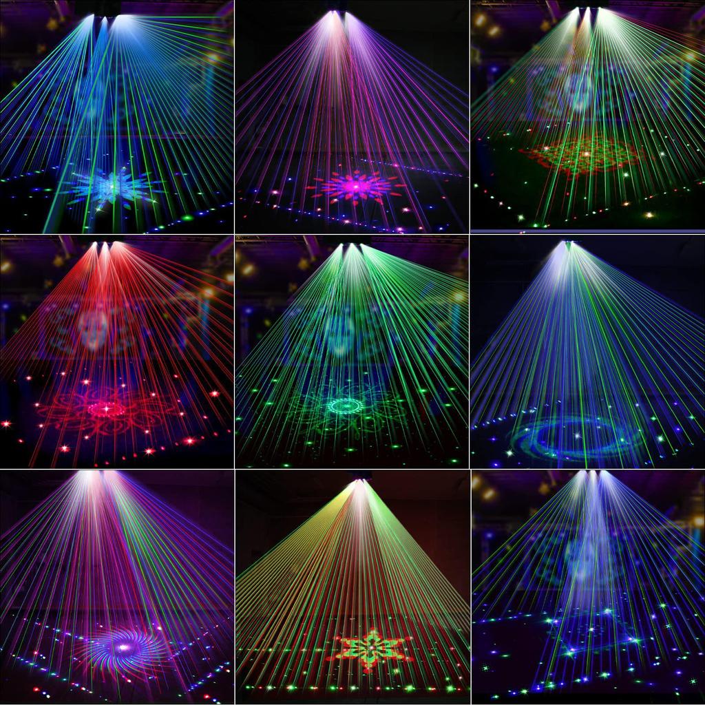 RGB Laser Light Show: Multicolor Laser Patterns for DJ, KTV, Disco, Stage with DMX Control