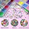 12-Grid Boxed Set: 2mm Resin Rhinestone Nail Art Embellishments & Phone Case Decor.