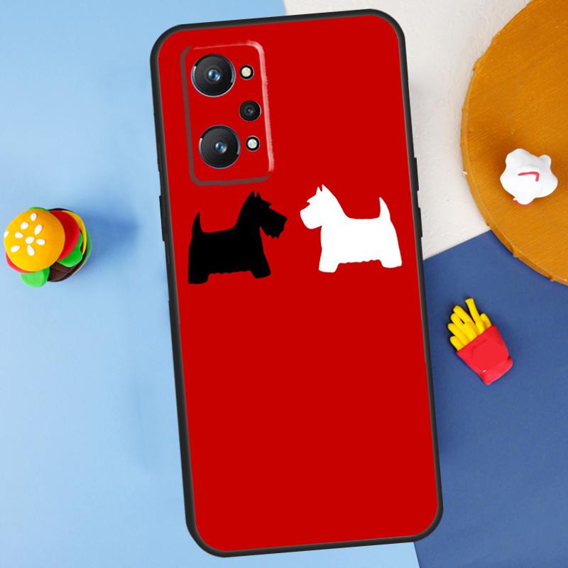 Cartoon Westie Dog For Realme C55 C67 C61 C75 C53 C51 C21Y C25S GT 6 6T 5 GT7 Pro 10 11 12 13 14 Pro Plus Case