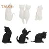 6Pcs Tea Bag Clips Food Grade Heat-Resistant Reusable Silicone Cartoon Cat-Shaped Tea Bag Holders Drink Markers