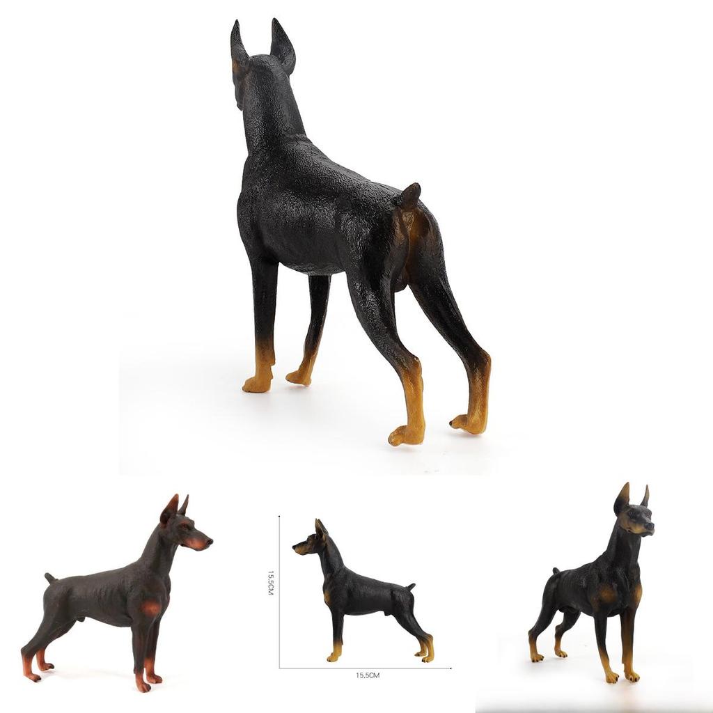 Kids Pvc Doberman Dog Figure For Playroom Decor And Farm Animal Collection