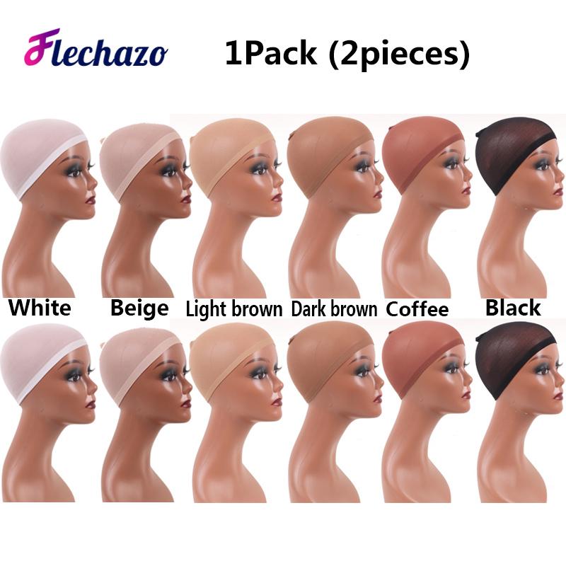 Comfy Wig Caps Hair Nets 1Pack 2Pieces Stocking Wig Cap For Halloween Wig Brown Black Wig Caps Fits Small Heads And Big Heads