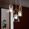 Walnut Glass Pendant Light for Bedside, Salons, Cafes, and Bars
