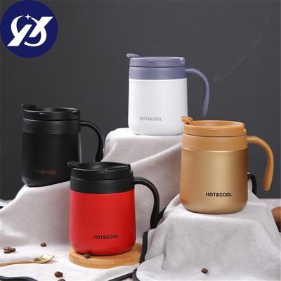 Vakuum-Thermosbecher aus Edelstahl, doppelschichtig, Mini-Tee-Kaffeetasse mit rutschfestem Deckel