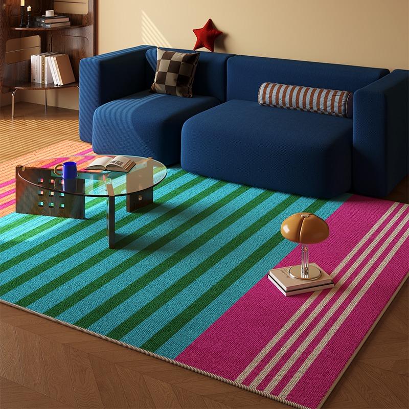 

Vintage Living Room Carpet Foldable Machine Washable Bedroom Room Bed Rug Cloakroom Leisure Area Mats 80*120cm