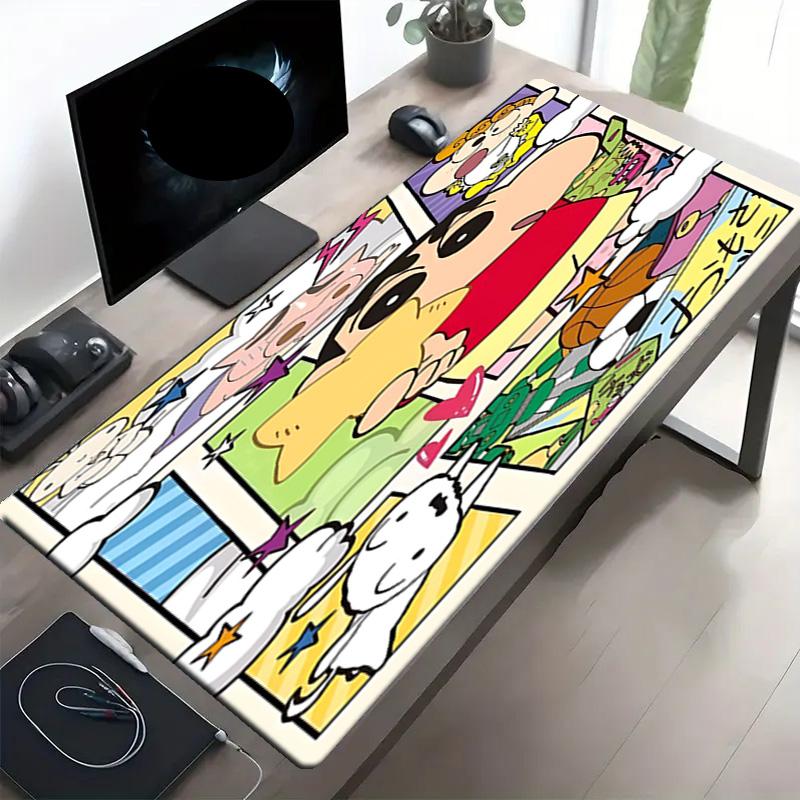 Crayon Shin Baskılı Mouse Pad, Kaymaz Masaüstü klavye Matı, PC Dizüstü Oyun Çalışma Günlük Kullanım için, Havalı Festival Sürpriz Hediye
