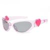Retro Y2K Style Oval Sunglasses Women Fashion Heart Sports Goggles Popular Cat Eye Sun Glasses