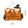 2D Halloween Trick-or-Treat Wooden Sign Monster Face Pumpkin Design Rope Hanger Porch Wall or Halloween Garden Party Decora