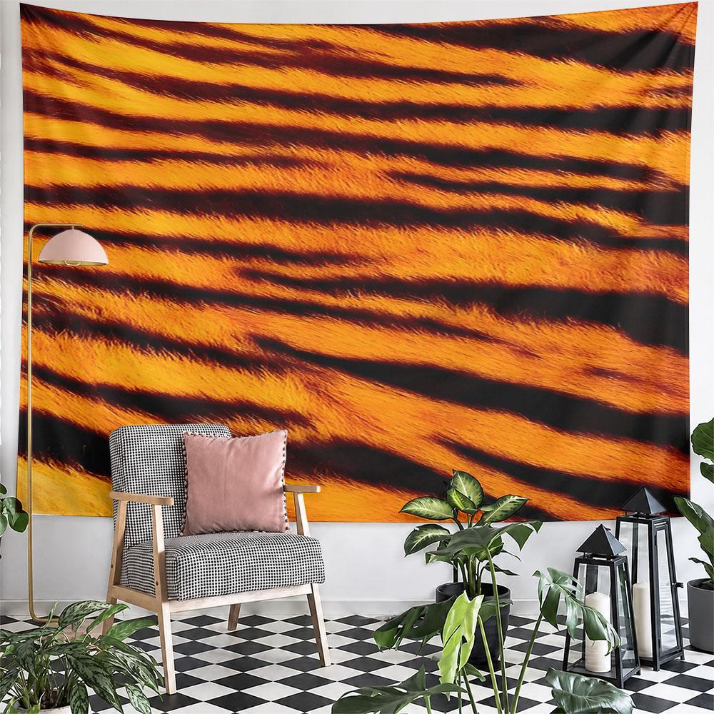 Tiger Stripe Pattern Tapestry Design Pattern Wall Hanging Tapestry Decorative Tapestry Home Decor for Bedroom and Living Room