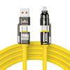 Maximal 240W 4-i-1 Snabbladdningskabel, med två hängande laddningskablar, Utrustad med USB-A/Type-C/Lightning, 4-i-1 Snabbladdningskabel