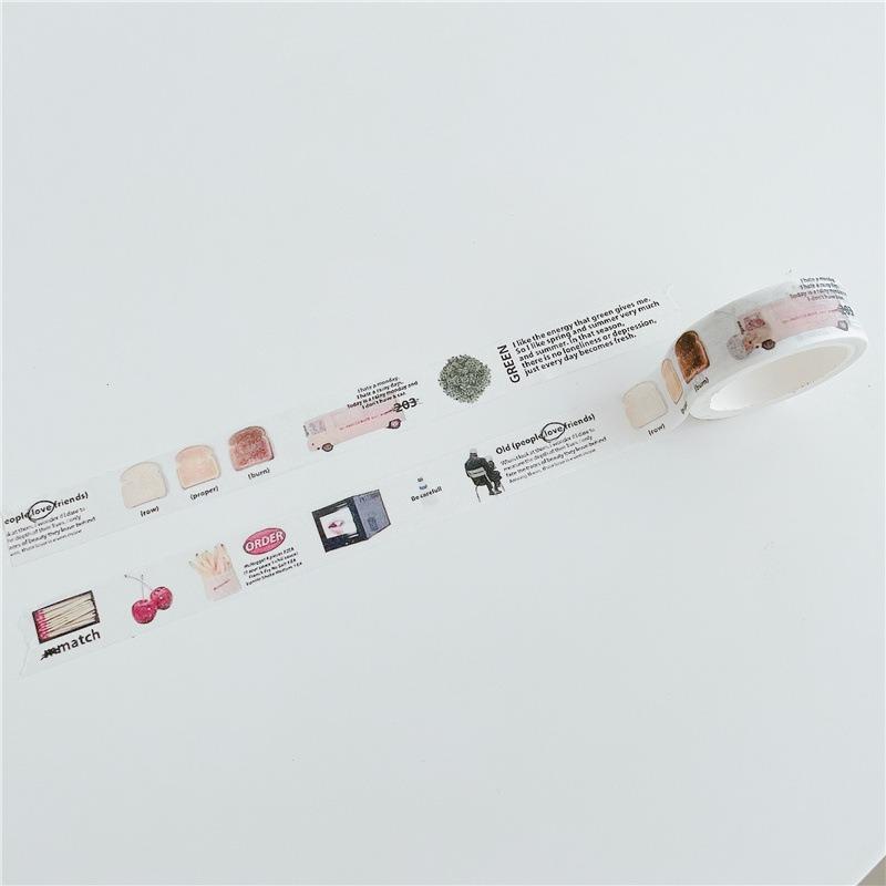 Cartoon Series Washi Tape Cute Sticker Decorative Collage Adhesive DIY Scrapbooking Hand Made Stationery