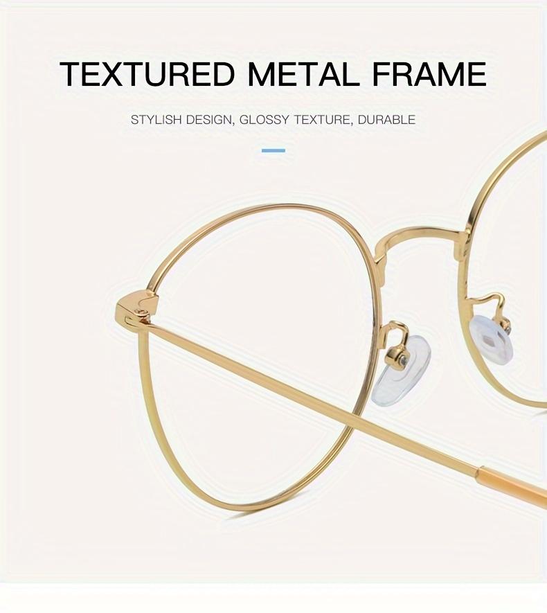 1Pcs 1 Pair Of New Retro Metal Frame Men'S And Women'S Fashion Glasses With Anti-Blue Light Automatic Color Change Lenses