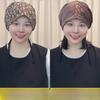 Floral Print Doublesided Fabric Hat With Wrap Strap For Autumn Winter Comfort