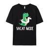 Vacay Mode Cute Dinosaur T Shirt Funny Family Vacation Gift Plus Size Men Clothing Casual Everyday Gifts For Men