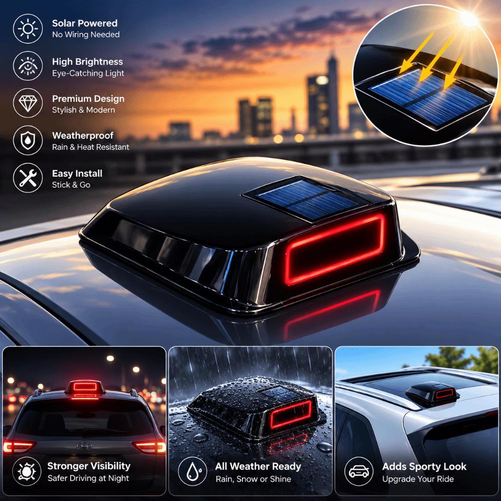 Energy-saving Solar Charging Structure Solar Powered Car Light Auto Decorative Light  Car Interior