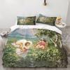 Angel Oil Painting Microfibre Bedding Sets, Children's Birthday Gift with Zip Room Decor for Teenagers Adulte 2-3 Pieces Duvet C