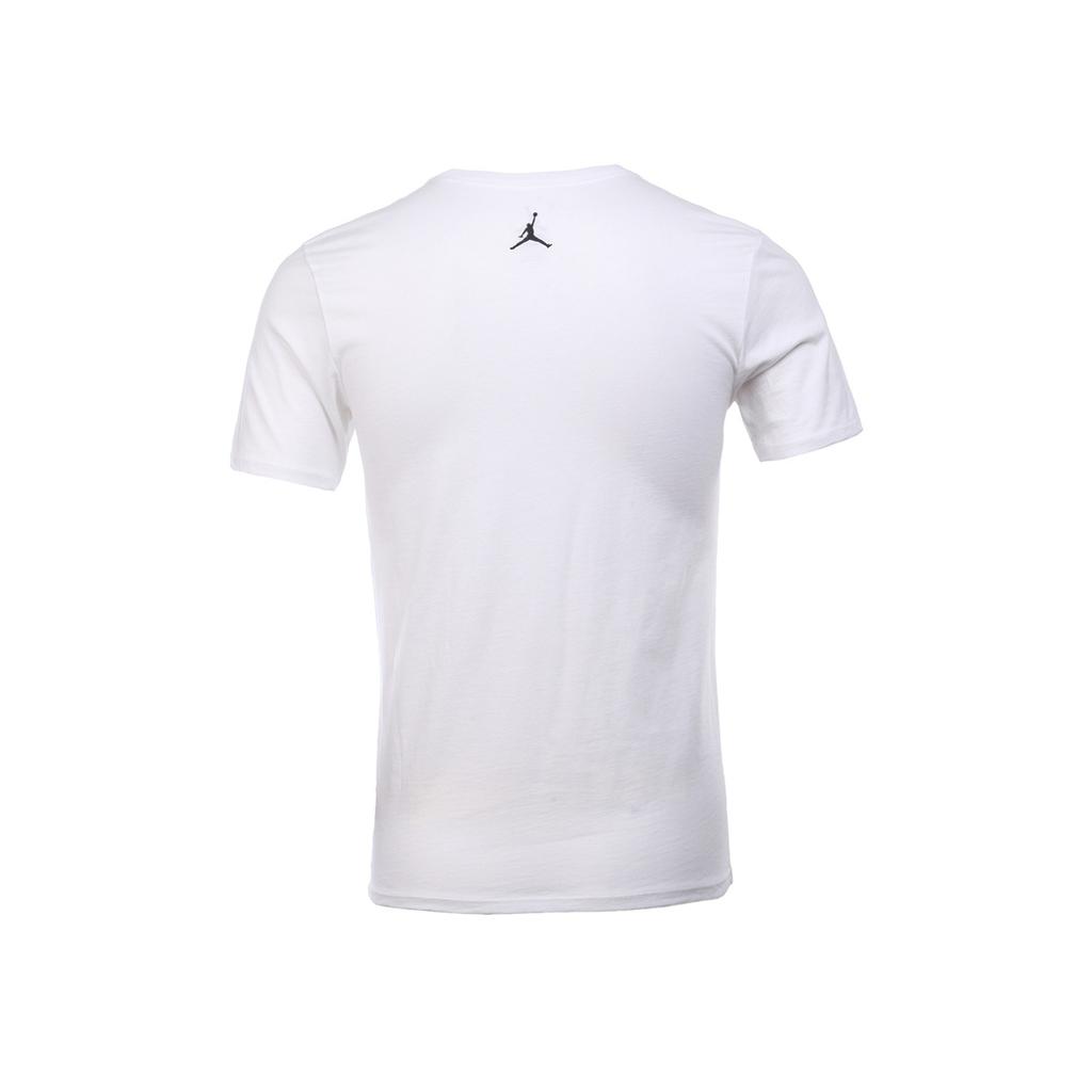 Jordan Logo Printed Crew Neck Short Sleeve T-Shirt Men Tops White 801083-101