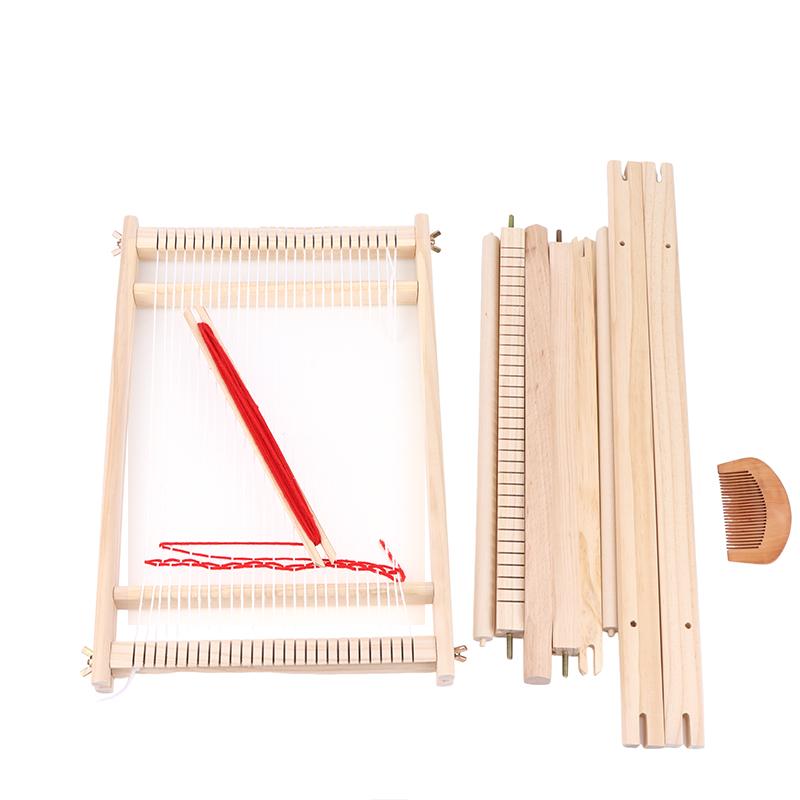 Wooden Multi-Craft Weaving Loom Set Warp ?Frame ?Loom Heddle Bar For Weave Board Weaver Tapestry Kids Beginner