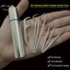 Stainless Steel Toothpick Set Tooth Flossing Reusable Portable Toothpick Floss Teeth Cleaner Sets Oral Cleaning Tool