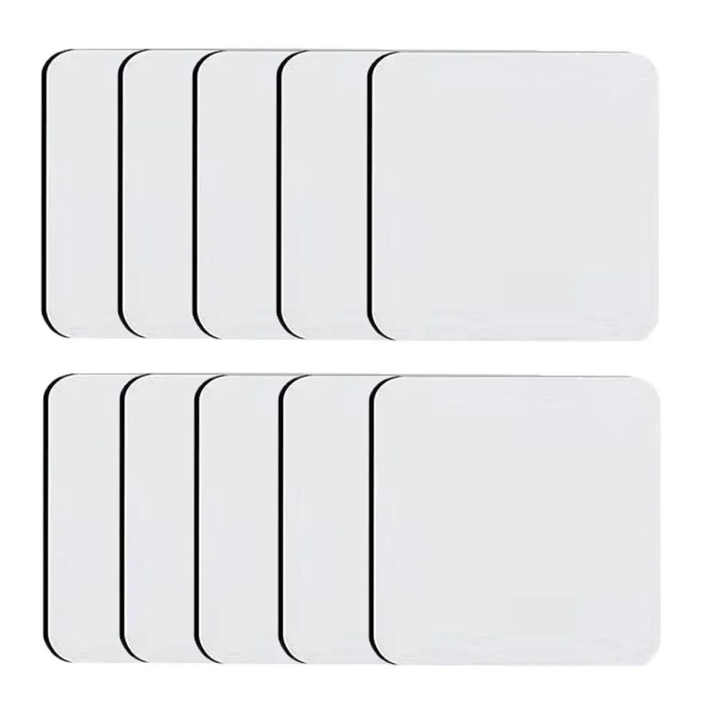 10pcs Sublimation Blank Cup Coasters Bulk Round Blank Cup Mat Rubber For Sublimation Transfer Heat DIY Crafts