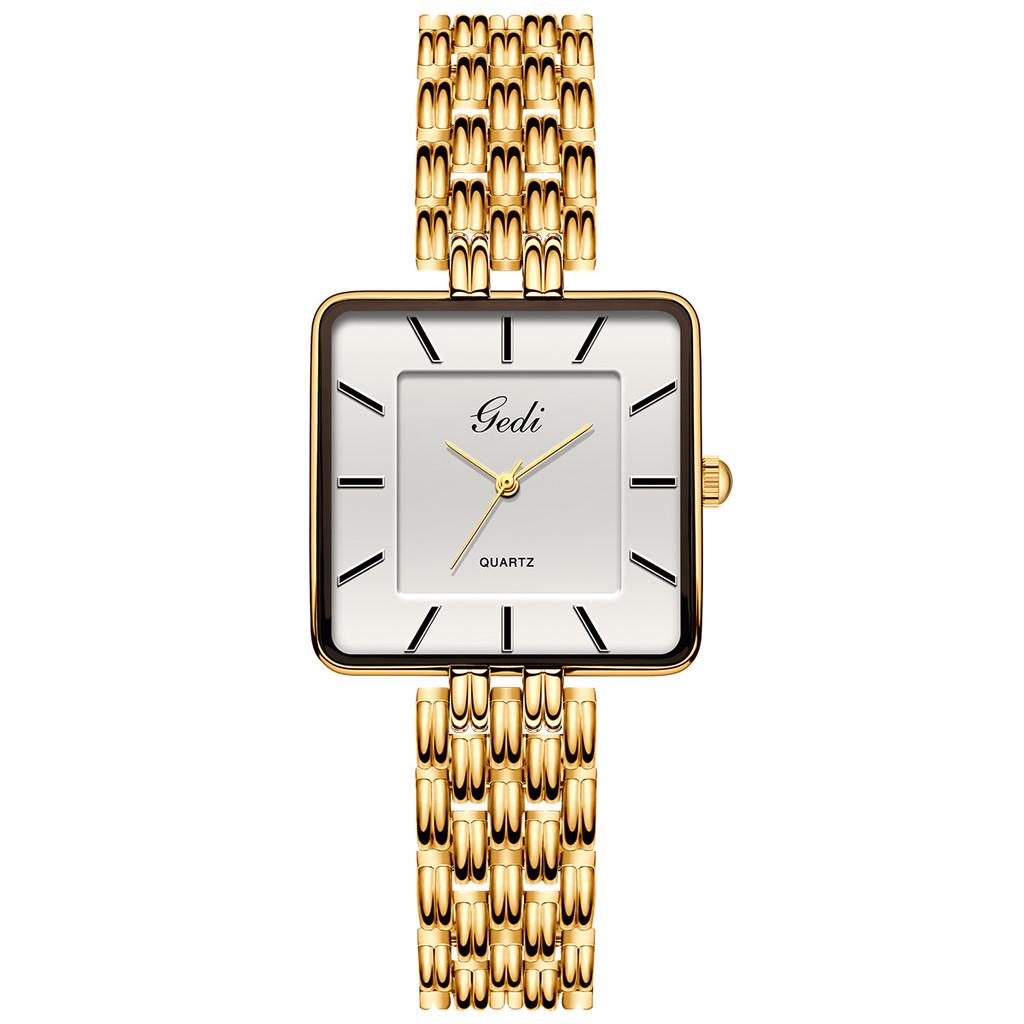 

Minimalist Square Couple Watch With Quartz Movement For Gift And Daily Wear Women White